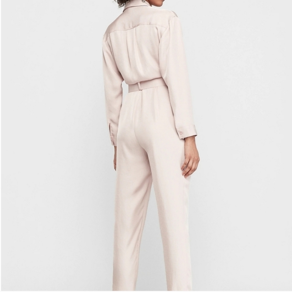 Express Jumpsuit with Belt Powder Pink Size XL - Picture 6 of 7